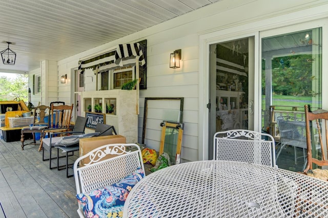 2770 W Lynchburg Salem Tpke, Bedford, VA 24523 - wooden terrace featuring outdoor dining area