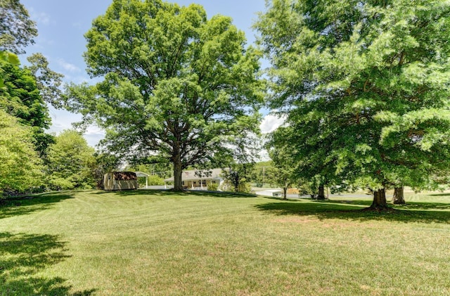 2770 W Lynchburg Salem Tpke, Bedford, VA 24523 - view of green lawn with a detached carport and an outdoor structure