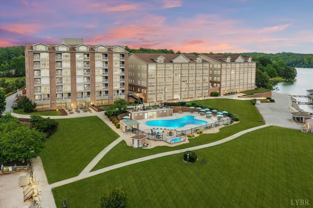 4 Gof View Ct, Huddleston, VA 24104 - community pool featuring a water view and a yard