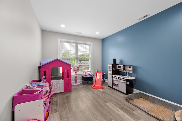 314 Cooper Way, Evington, VA 24550 - game room featuring wood finished floors, baseboards, and recessed lighting