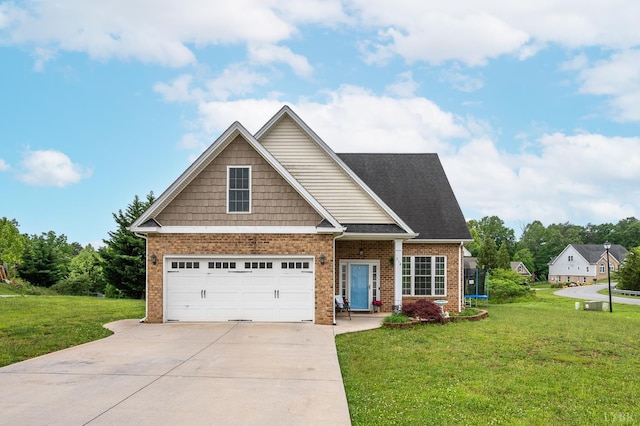 314 Cooper Way, Evington, VA 24550 - view of front of house featuring brick siding, driveway, and a front yard