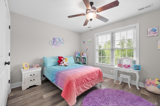 314 Cooper Way, Evington, VA 24550 - bedroom featuring baseboards, wood finished floors, and a ceiling fan