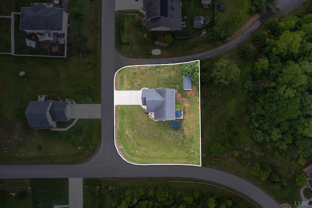 314 Cooper Way, Evington, VA 24550 - aerial view of property and surrounding area featuring property boundaries highlighted