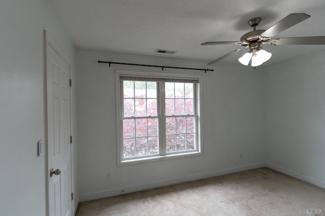 1600 Wards Ferry Rd Unit 204, Lynchburg, VA 24502 - empty room with baseboards, light colored carpet, and ceiling fan