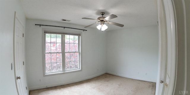 1600 Wards Ferry Rd Unit 204, Lynchburg, VA 24502 - spare room with ceiling fan, light colored carpet, and baseboards