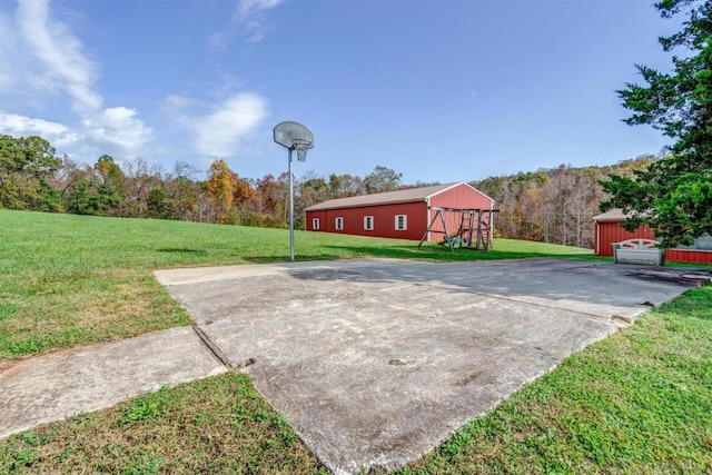 450 Holyfield Ln, Moneta, VA 24121 - view of patio / terrace with an outbuilding