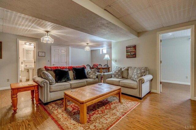 450 Holyfield Ln, Moneta, VA 24121 - living room with light wood-style floors and baseboards
