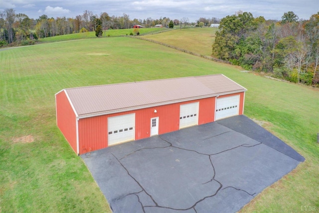 450 Holyfield Ln, Moneta, VA 24121 - detached garage featuring a view of countryside