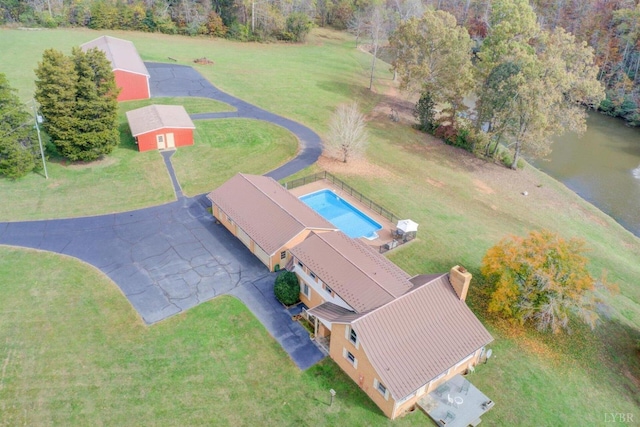 450 Holyfield Ln, Moneta, VA 24121 - view from above of property with a large body of water