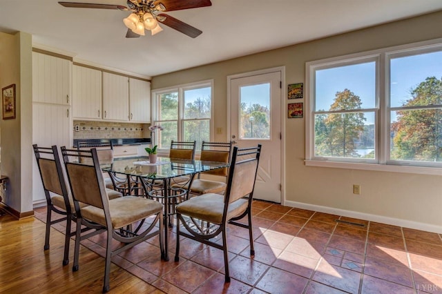 450 Holyfield Ln, Moneta, VA 24121 - dining room with baseboards and a ceiling fan