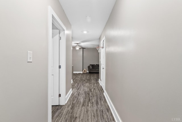 19 Cuddington Ln, Lynchburg, VA 24501 - corridor featuring dark wood finished floors, baseboards, and recessed lighting