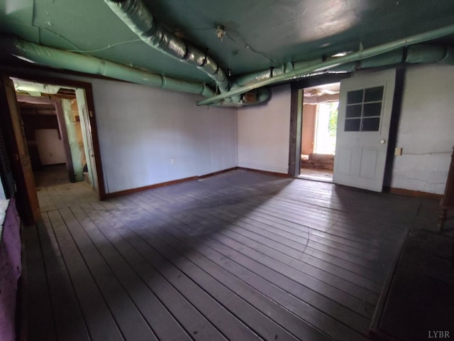 1503 Jackson St, Lynchburg, VA 24504 - below grade area featuring hardwood / wood-style floors and baseboards