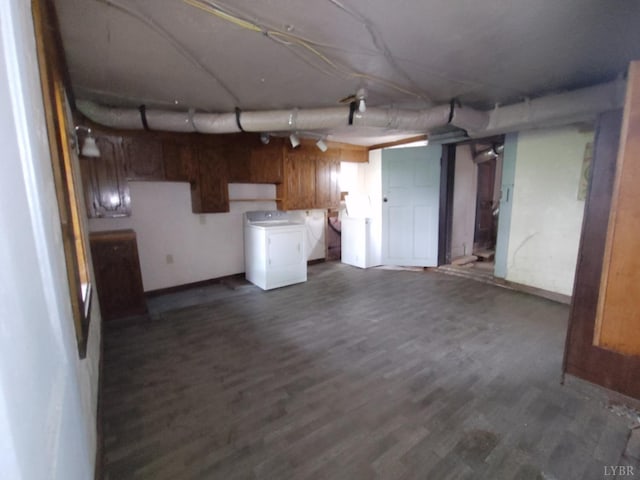 1503 Jackson St, Lynchburg, VA 24504 - basement featuring washer / clothes dryer and dark wood-style flooring