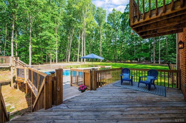 134 Woodmont Ln, Forest, VA 24551 - deck with a yard