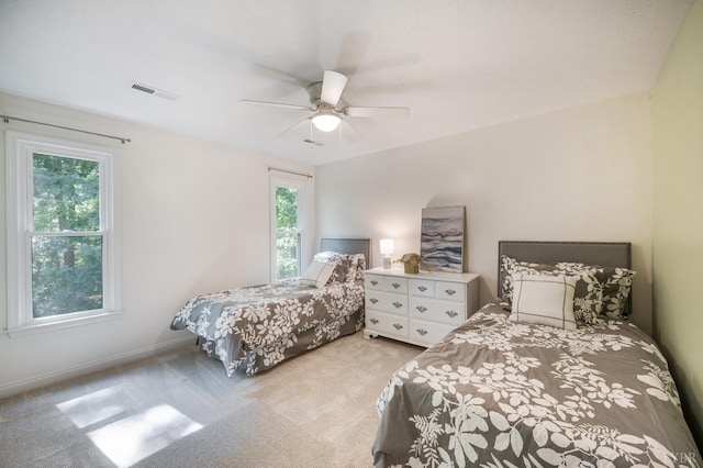 134 Woodmont Ln, Forest, VA 24551 - bedroom featuring light carpet and a ceiling fan
