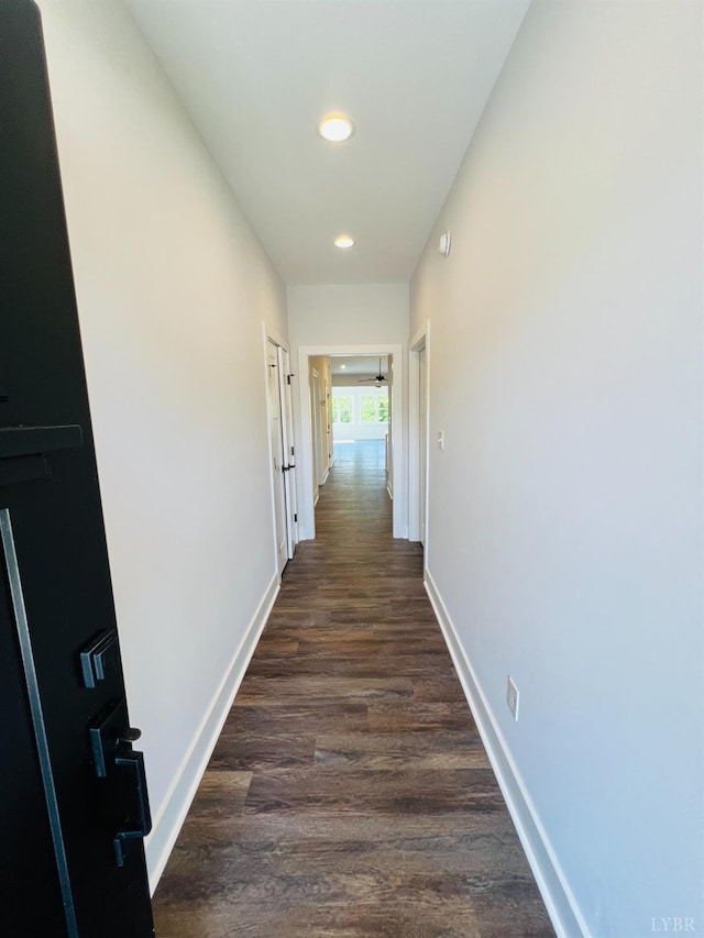 82 Lockridge Ln, Lynchburg, VA 24502 - hall featuring dark wood-type flooring, recessed lighting, and baseboards