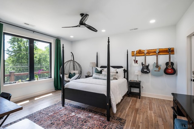 929 Poor House Farm Rd, Amherst, VA 24521 - bedroom featuring light wood-type flooring, recessed lighting, and ceiling fan