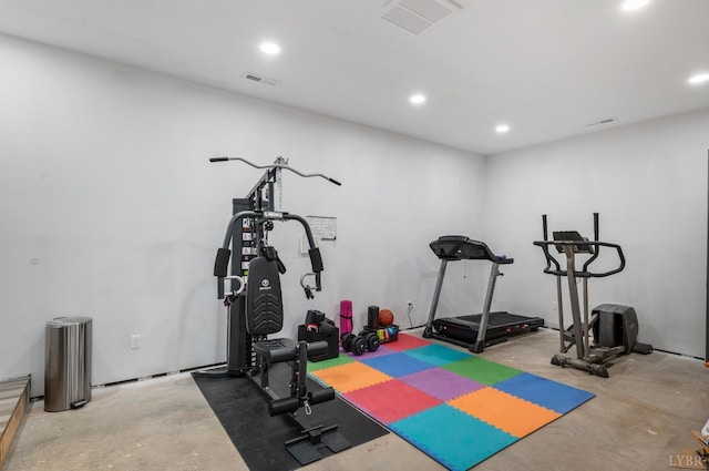 929 Poor House Farm Rd, Amherst, VA 24521 - exercise area featuring recessed lighting