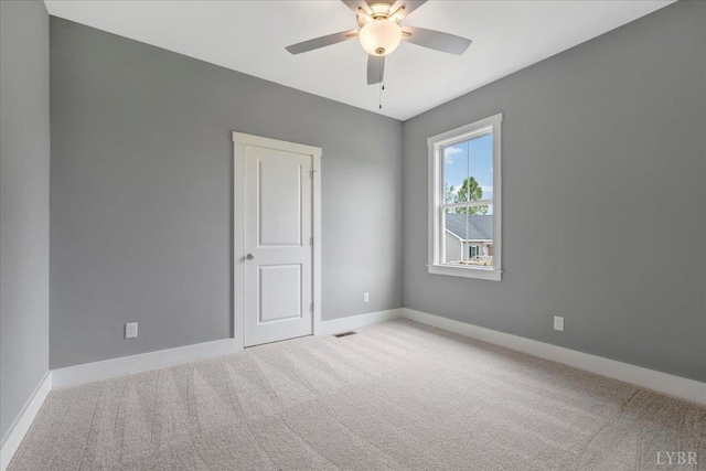 8638 Hat Creek Rd, Brookneal, VA 24528 - carpeted empty room featuring baseboards and ceiling fan