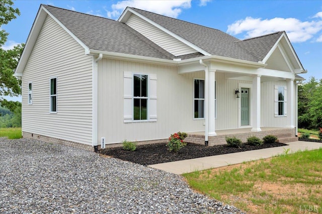 8638 Hat Creek Rd, Brookneal, VA 24528 - view of front of property featuring covered porch and roof with shingles