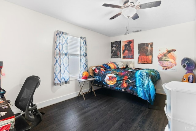 278 Tallyho, Concord, VA 24538 - bedroom featuring baseboards, wood finished floors, and ceiling fan