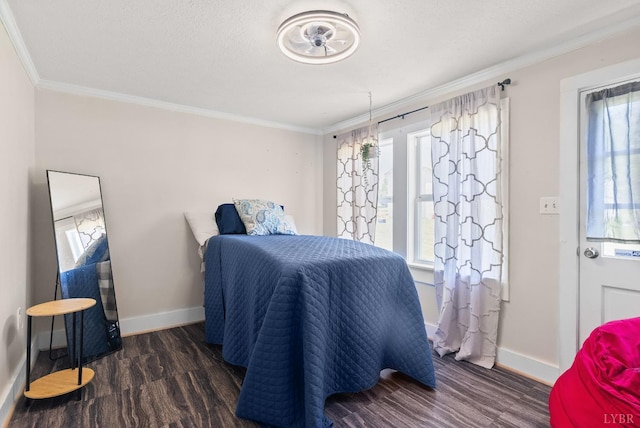 278 Tallyho, Concord, VA 24538 - bedroom with baseboards, wood finished floors, multiple windows, and crown molding