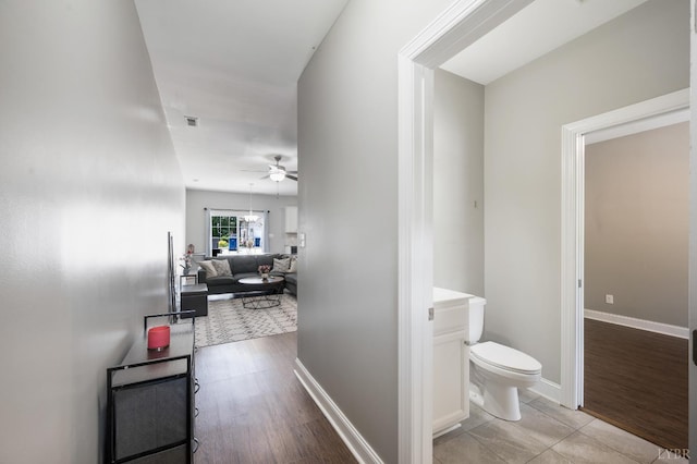 321 Meridian St, Lynchburg, VA 24502 - corridor featuring wood finished floors and baseboards