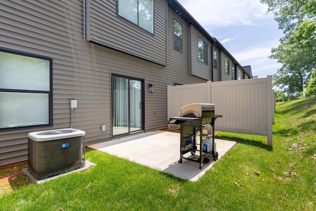 64 Allwell Rd, Lynchburg, VA 24502 - rear view of house featuring central AC unit and a patio area
