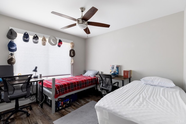 64 Allwell Rd, Lynchburg, VA 24502 - bedroom with wood finished floors and ceiling fan