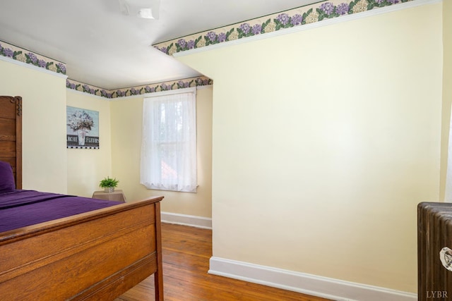 264 N Five Forks Rd, Amherst, VA 24521 - bedroom with baseboards, radiator, and wood finished floors