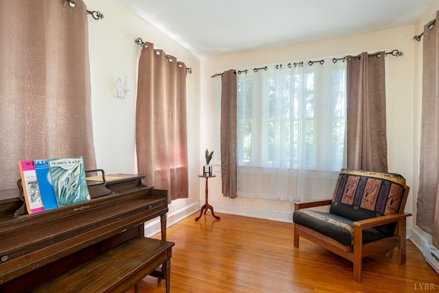264 N Five Forks Rd, Amherst, VA 24521 - sitting room featuring plenty of natural light, wood finished floors, baseboards, and a baseboard radiator