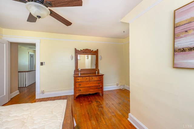 264 N Five Forks Rd, Amherst, VA 24521 - bedroom featuring wood finished floors, baseboards, and ceiling fan