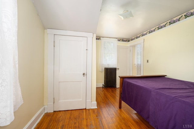 264 N Five Forks Rd, Amherst, VA 24521 - bedroom featuring radiator, hardwood / wood-style floors, and baseboards