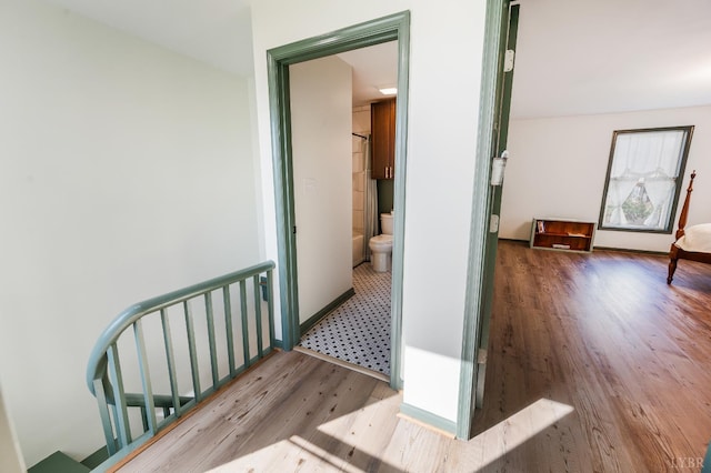 722 Polk St, Lynchburg, VA 24504 - hallway featuring wood finished floors