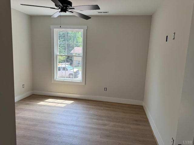 2212 Cambridge Pl, Lynchburg, VA 24503 - unfurnished room featuring ceiling fan, hardwood / wood-style flooring, and baseboards