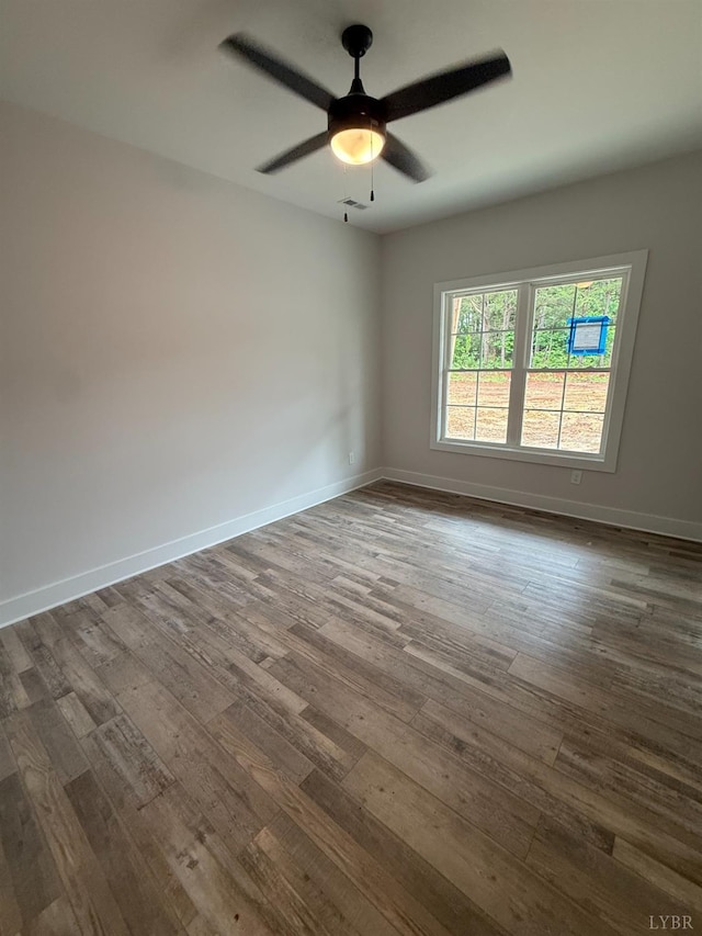 451 Dearborn Rd, Evington, VA 24550 - unfurnished room with dark wood-type flooring and ceiling fan