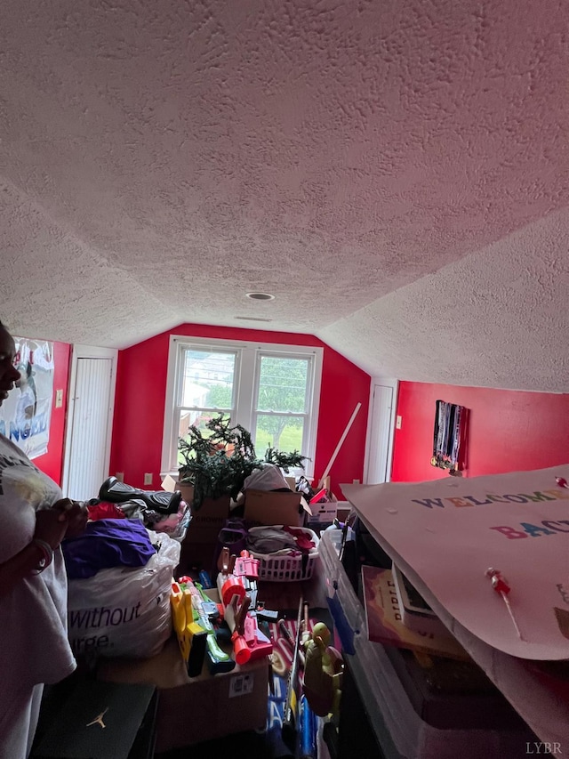 901 Bedford Ave, Altavista, VA 24517 - additional living space with a textured ceiling and lofted ceiling
