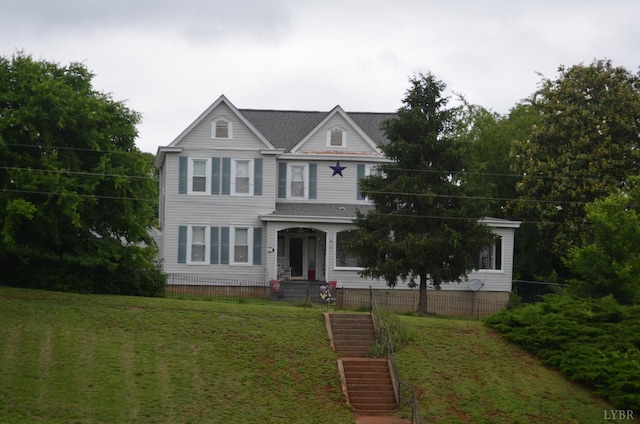 901 Bedford Ave, Altavista, VA 24517 - view of front of property featuring a front yard and stairs