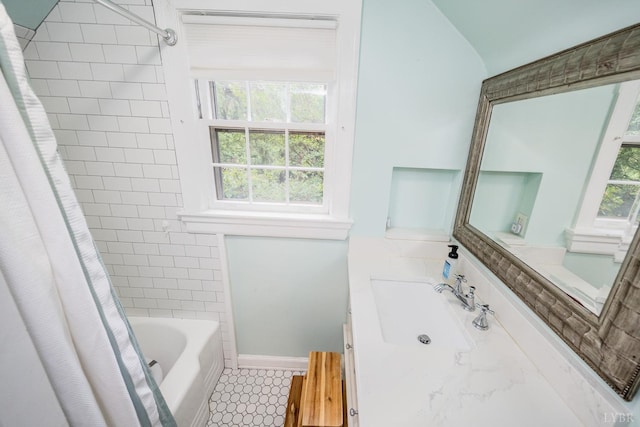 213 Kensington Ave, Lynchburg, VA 24503 - full bath featuring vanity and shower / bathtub combination with curtain