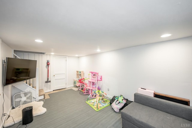 213 Kensington Ave, Lynchburg, VA 24503 - rec room featuring recessed lighting and wood finished floors