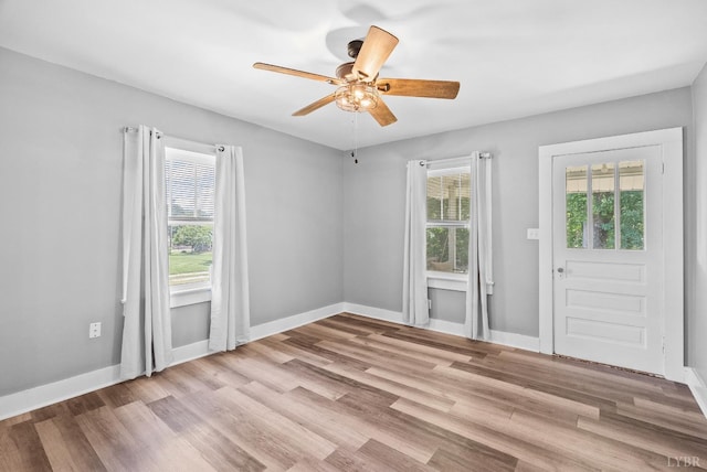 200 Jasper Wood Rd, Hurt, VA 24563 - unfurnished room with wood finished floors, ceiling fan, and baseboards