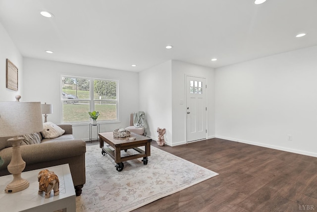 1040 Coronado Ln, Lynchburg, VA 24502 - living room with recessed lighting, wood finished floors, and baseboards