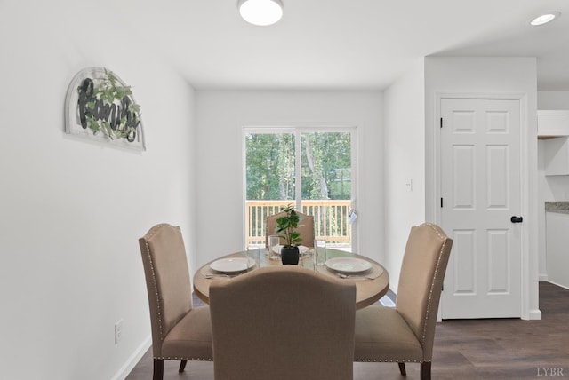 1040 Coronado Ln, Lynchburg, VA 24502 - dining space featuring dark wood-style flooring and baseboards