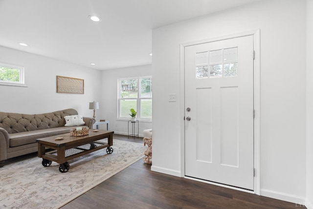 1040 Coronado Ln, Lynchburg, VA 24502 - entryway featuring wood finished floors, recessed lighting, and baseboards