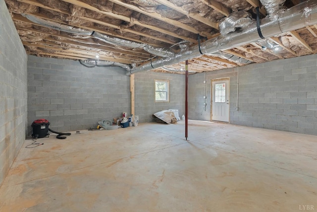 1040 Coronado Ln, Lynchburg, VA 24502 - below grade area featuring concrete block wall