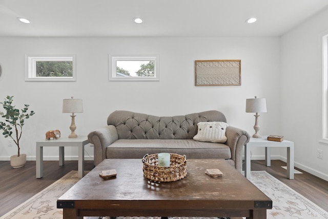1040 Coronado Ln, Lynchburg, VA 24502 - living room featuring healthy amount of natural light, wood finished floors, baseboards, and recessed lighting