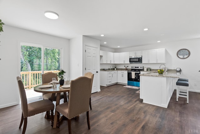 1040 Coronado Ln, Lynchburg, VA 24502 - dining space featuring dark wood finished floors, baseboards, and recessed lighting