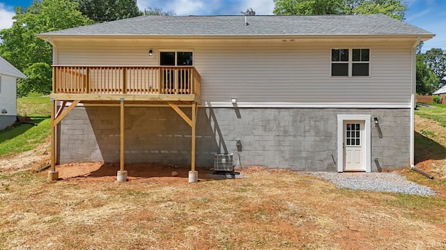 1040 Coronado Ln, Lynchburg, VA 24502 - rear view of property with a deck and roof with shingles