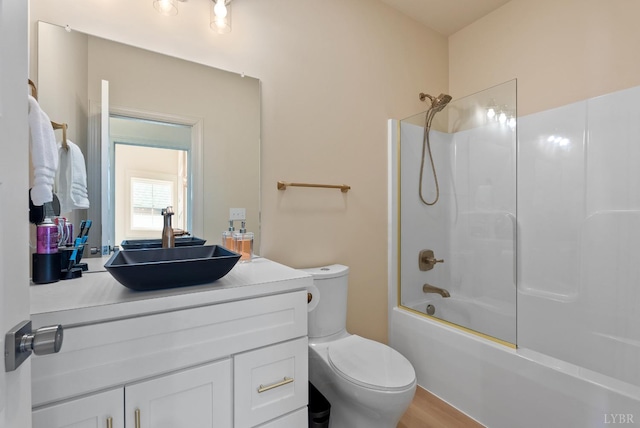 1268 Stoney Ridge Blvd, Forest, VA 24551 - full bath featuring vanity, toilet, bathtub / shower combination, and wood finished floors