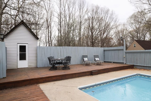 2824 Hawkins Mill Rd, Lynchburg, VA 24503 - view of pool with a fenced backyard, a wooden deck, and a patio